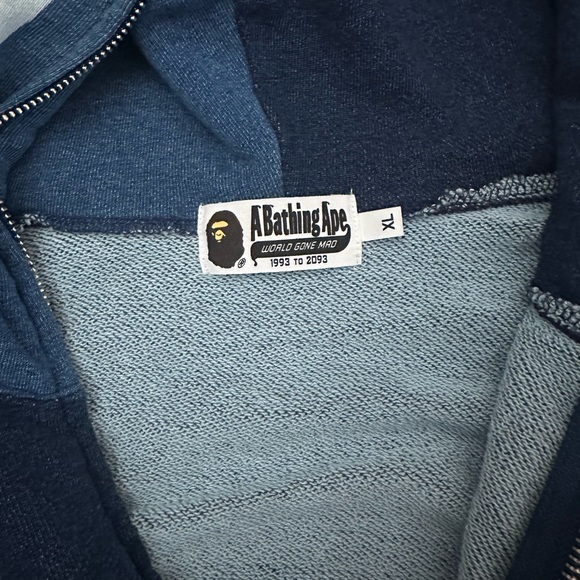 BAPE Mens Blue Zip Up - Picture 2 of 4